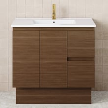 Dolce 900mm Walnut Freestanding Single Vanity